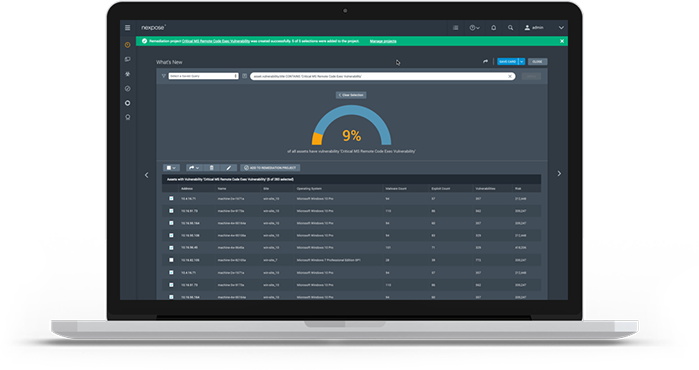 nexpose vulnerability management software