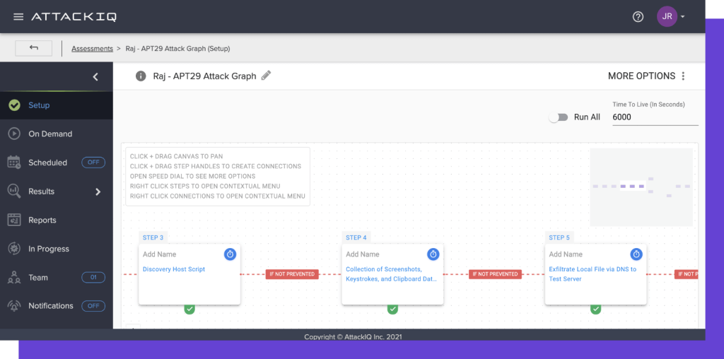 Attack IQ dashboard